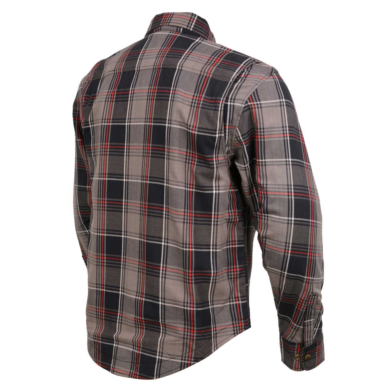 Milwaukee Leather MPM1652 Men's Plaid Flannel Biker Shirt