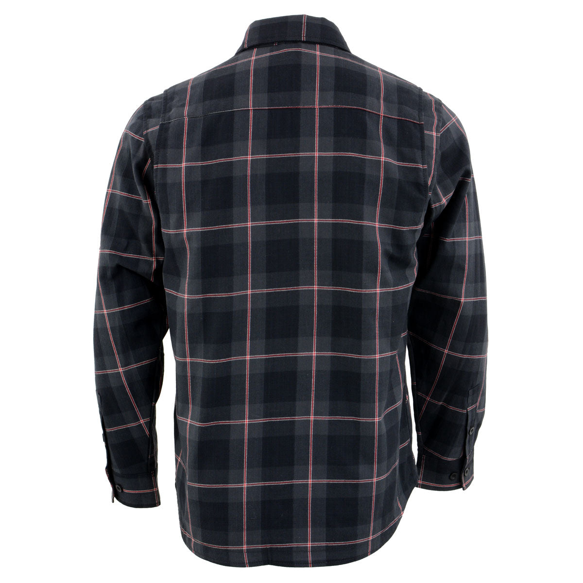 NexGen Heat Men's NXM1602SET Riffraff Black/Grey/Red Heated Flannel Sleeve Shirt for Outdoor Activities w/ Battery