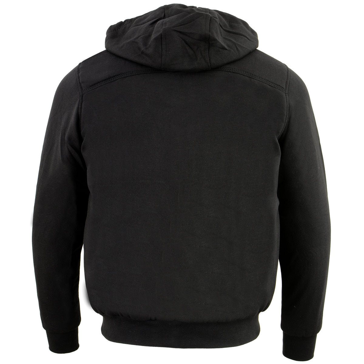 Nexgen Heat NXM1713SET Men's Black 'Fiery' Heated Hoodies - Front Zipper Textile Heated Jacket for Winter w/Battery Pack