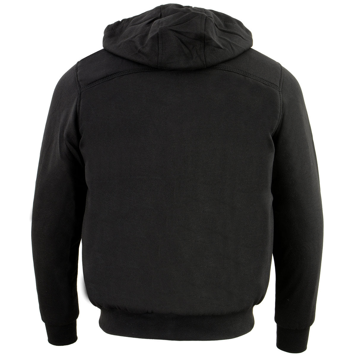 Nexgen Heat MPM1713 Men's Black 'Fiery' Heated Hoodies - Front Zipper Textile Heated Jacket for Winter w/Battery Pack