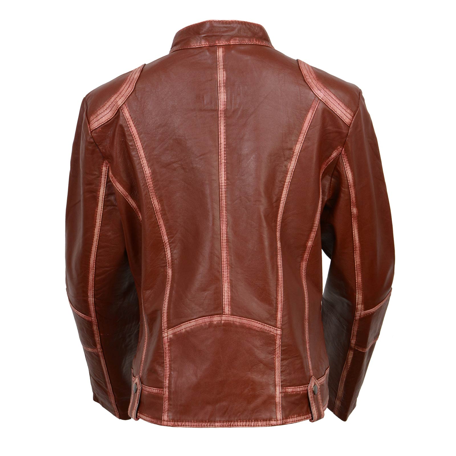 Milwaukee Leather SFL2830 Women's Maroon Sheepskin Scuba Style Fashion Leather Jacket