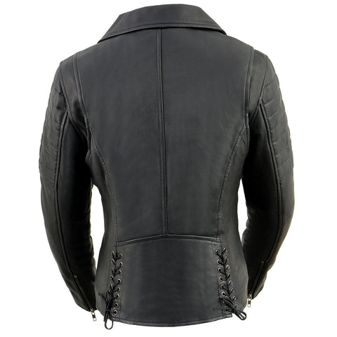 Milwaukee Leather SFL2870 Women's ‘Duchess’ Black Motorcycle Style Fashion Casual Leather Jacket