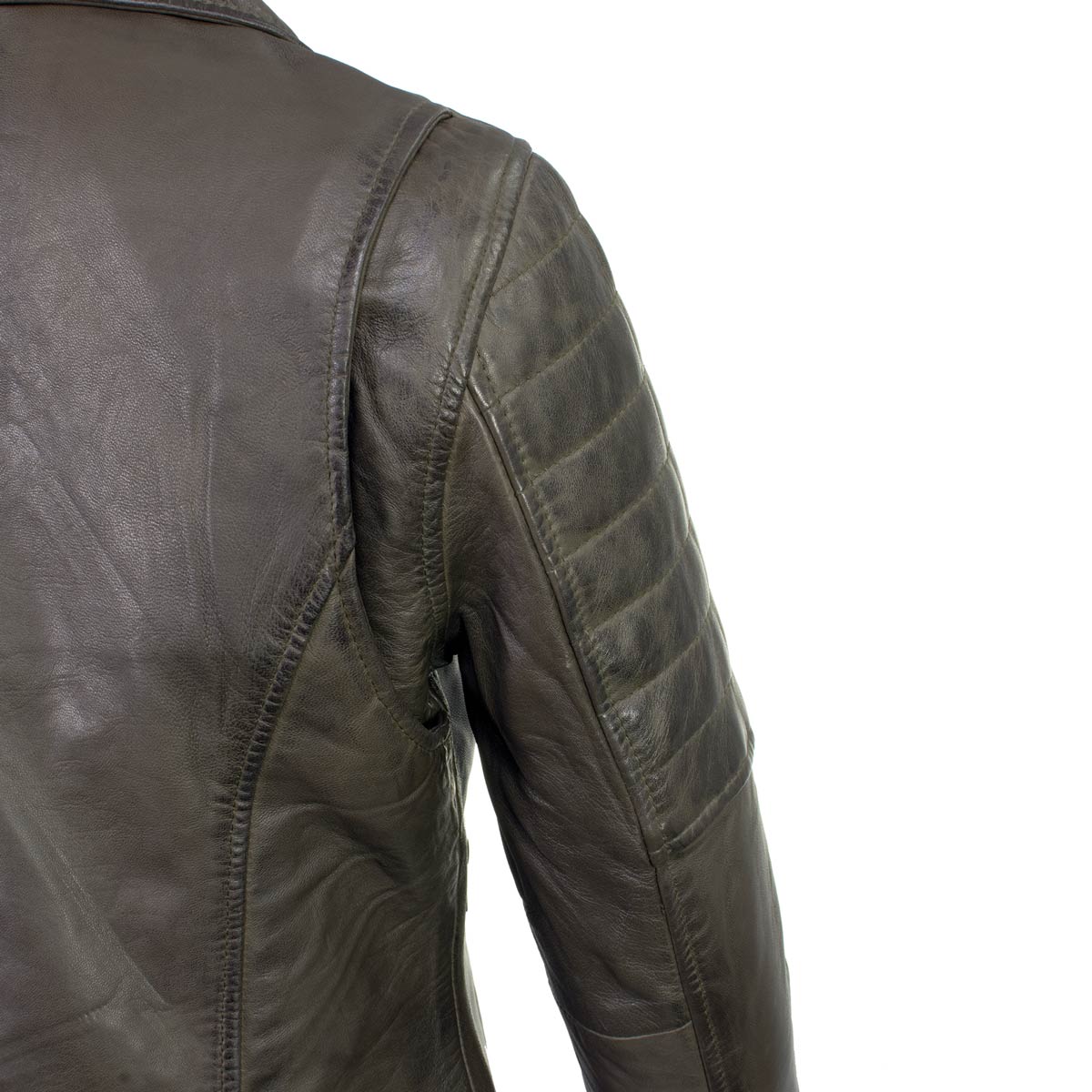 Milwaukee Leather SFL2870 Women's ‘Duchess’ Olive Motorcycle Style Fashion Casual Leather Jacket