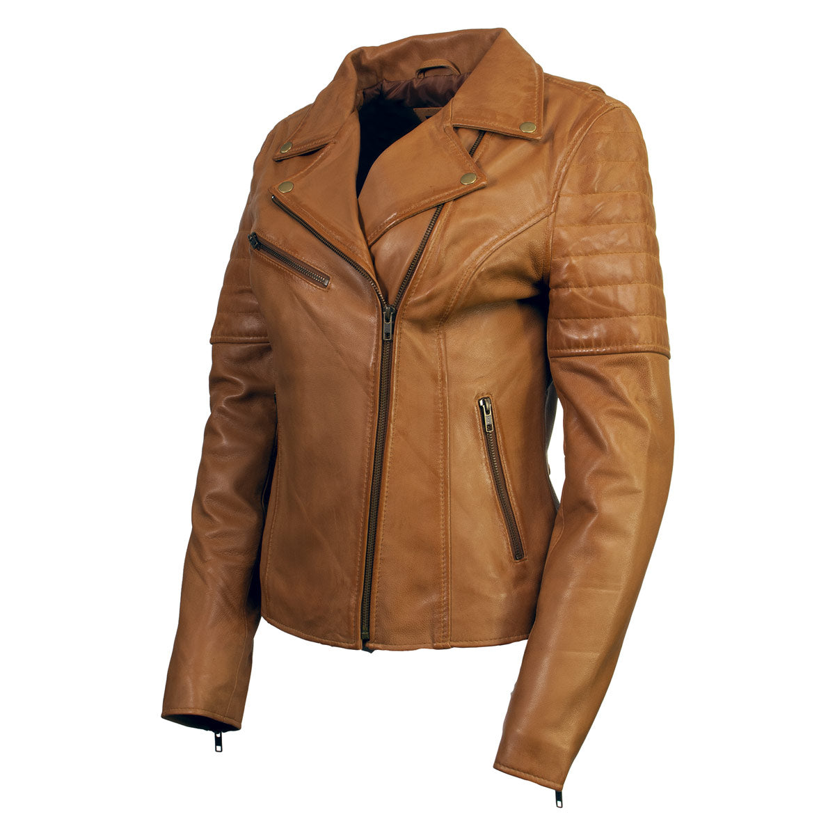 Milwaukee Leather SFL2870 Women's ‘Duchess’ Whiskey Motorcycle Style Fashion Casual Leather Jacket