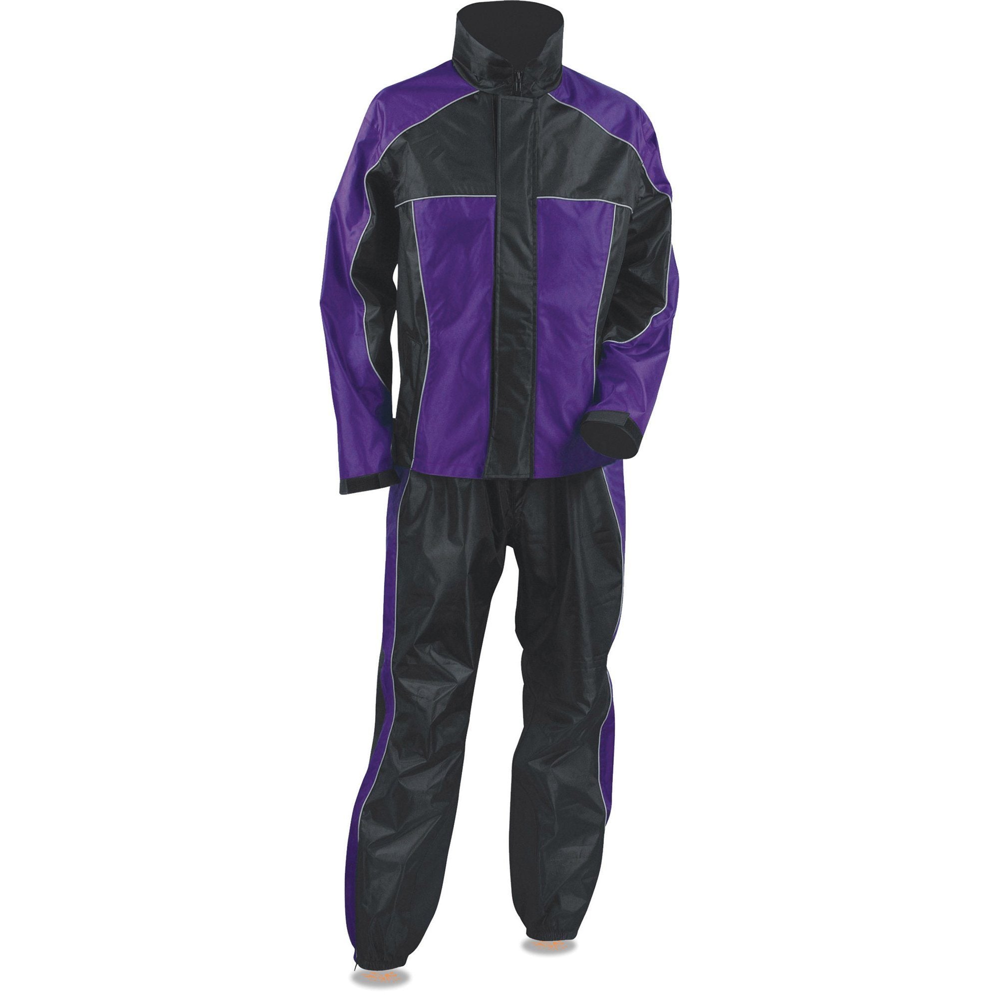 NexGen SH2222 Women's Purple and Black Oxford Water Proof Motorcycle Rain Suit