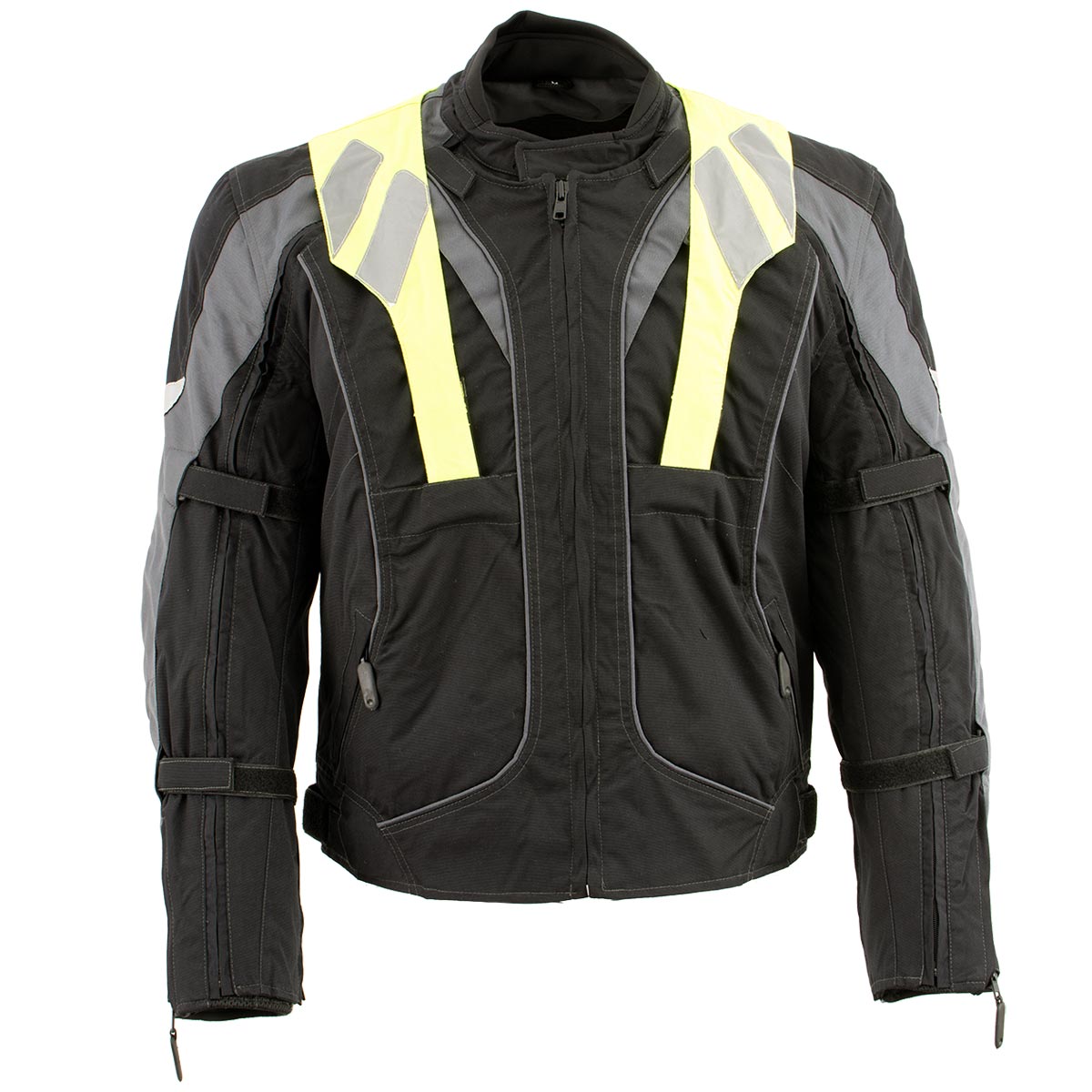 Nexgen Riding Jacket NexGen SH2325 Men's Armored Two in One Textile and Mesh Racing Jacket ...