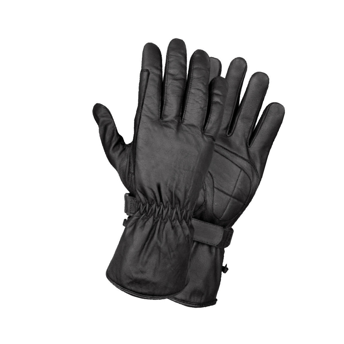 thumbnail image 2 of Milwaukee Leather Women's Black Unlined Leather Gloves – SH722 – Wrist Length With Zipper 2 of 5