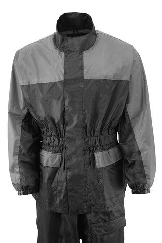 NexGen Ladies XS5031 Grey and Black Water Proof Rain Suit with Cinch Sides