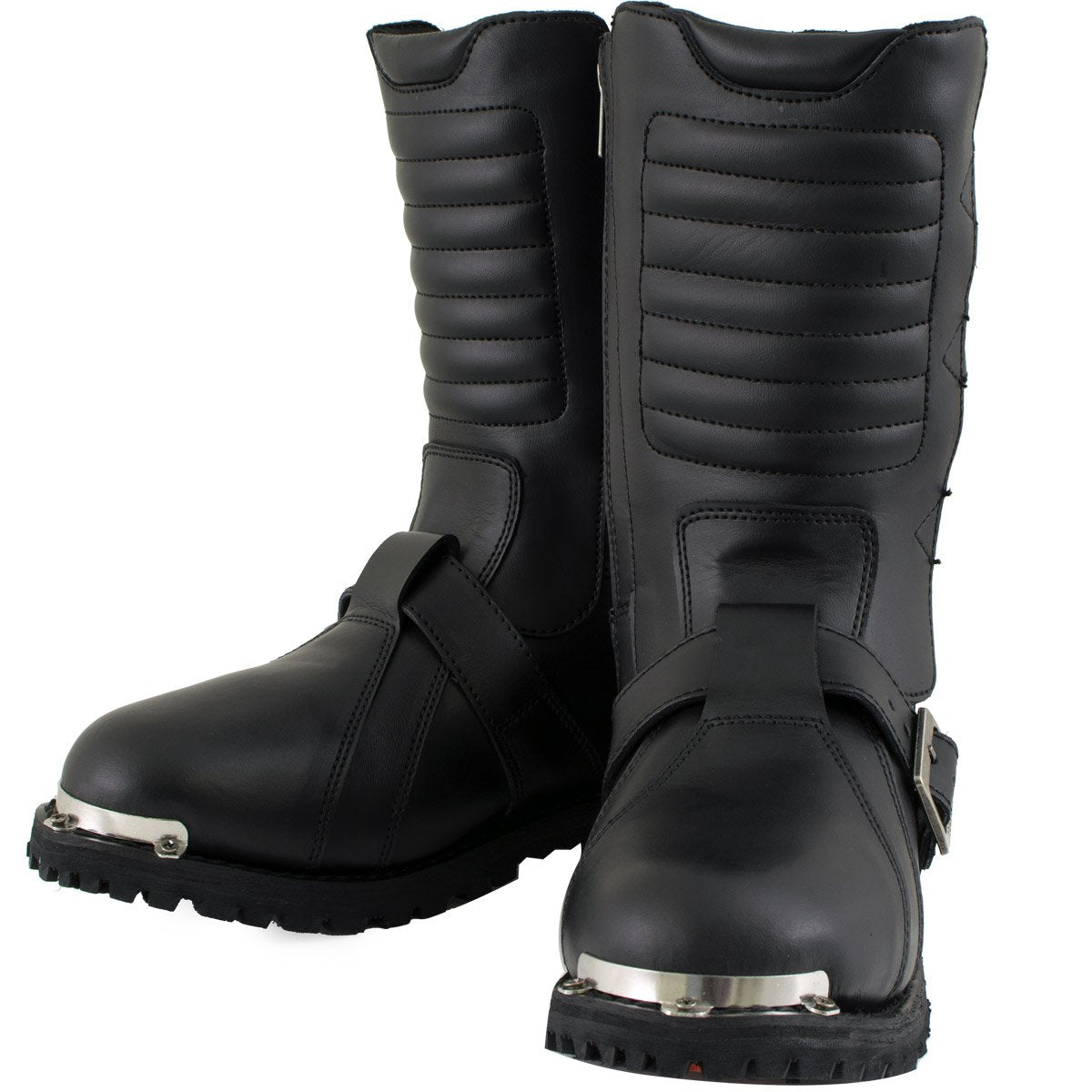 Xelement 1503 Executioner Men's Black Leather Motorcycle Boots