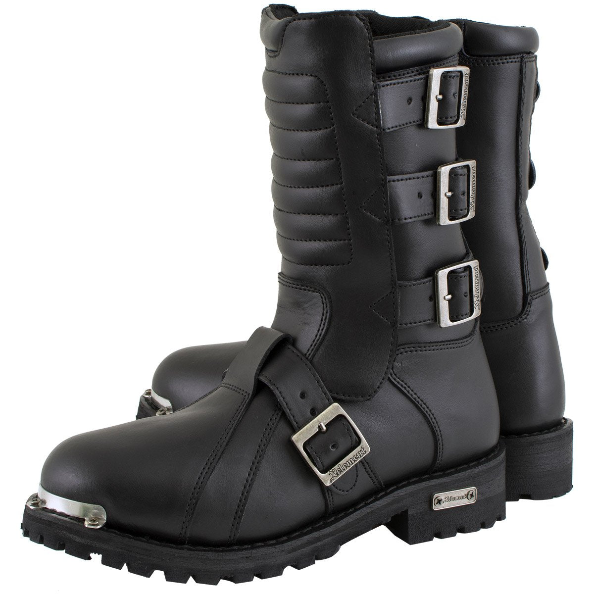 Xelement 1503 Executioner Men's Black Leather Motorcycle Boots