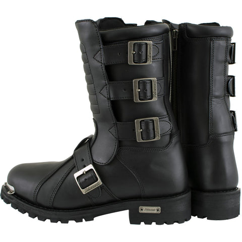 Xelement 1503 Executioner Men's Black Leather Motorcycle Boots