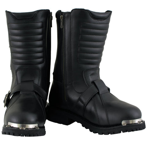 Xelement 1503 Executioner Men's Black Leather Motorcycle Boots