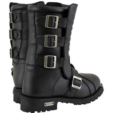 Xelement 1503 Executioner Men's Black Leather Motorcycle Boots