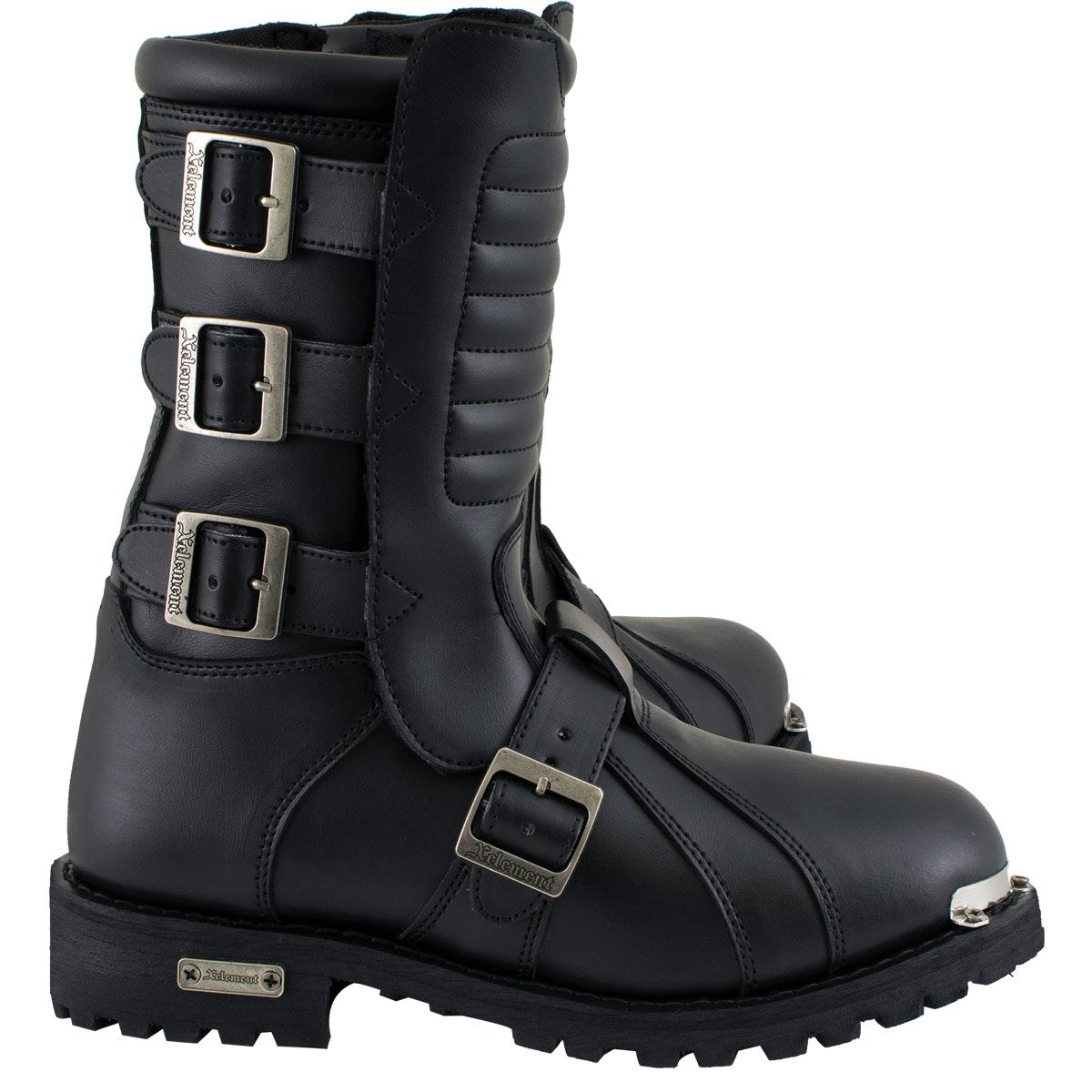 Xelement 1503 Executioner Men's Black Leather Motorcycle Boots