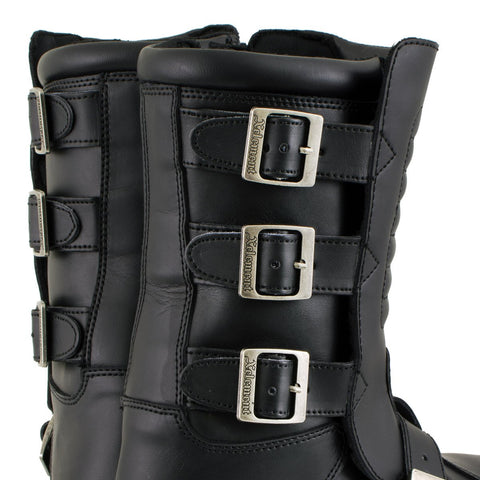 Xelement 1503 Executioner Men's Black Leather Motorcycle Boots