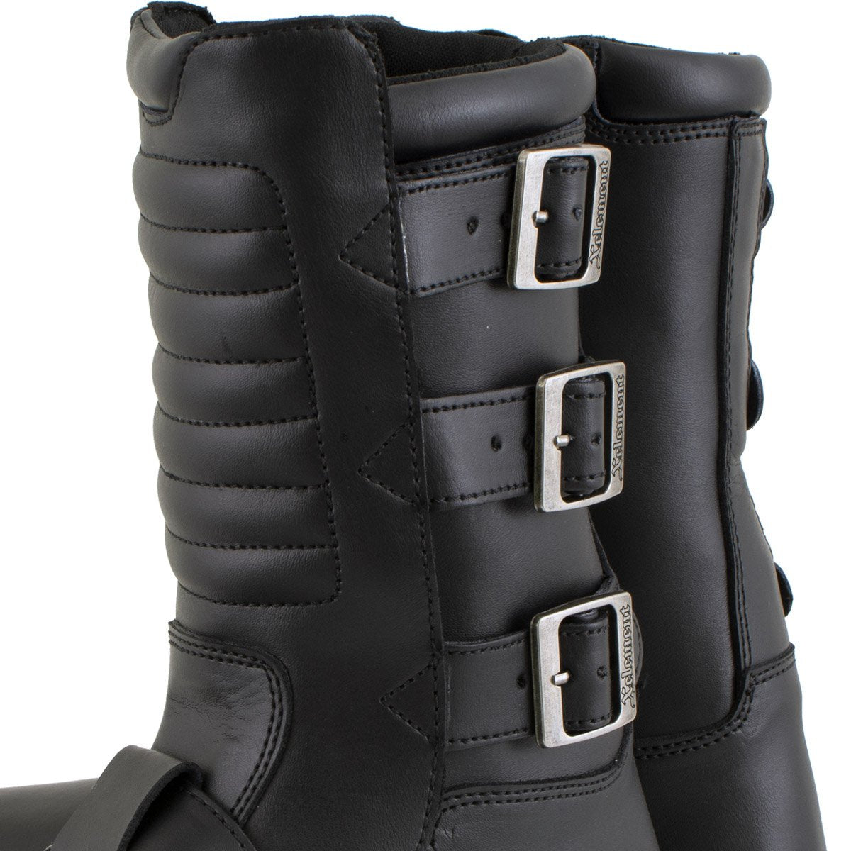 Xelement 1503 Executioner Men's Black Leather Motorcycle Boots