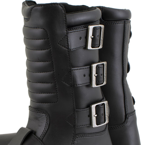Xelement 1503 Executioner Men's Black Leather Motorcycle Boots