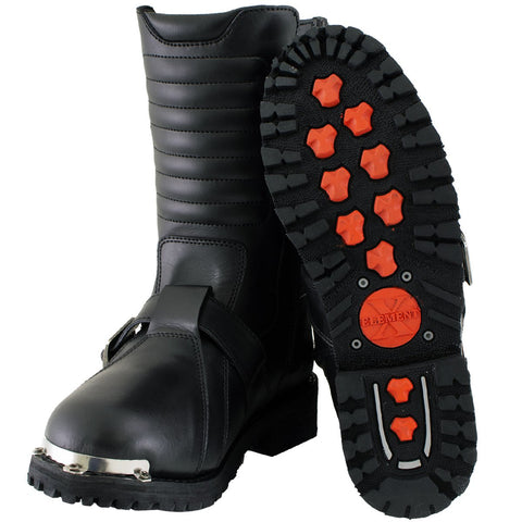 Xelement 1503 Executioner Men's Black Leather Motorcycle Boots