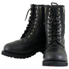 Xelement 1506 Men's 'Impact' Black Leather Lace-Up Motorcycle Biker Boots