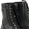 Xelement 1506 Men's 'Impact' Black Leather Lace-Up Motorcycle Biker Boots