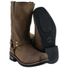 Xelement 1556 Men's 'Crazy Horse' Brown Leather Harness Motorcycle Boots