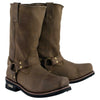 Xelement 1556 Men's 'Crazy Horse' Brown Leather Harness Motorcycle Boots