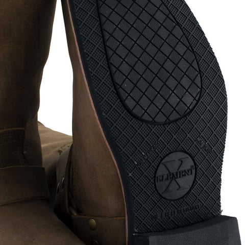 Xelement 1556 Men's 'Crazy Horse' Brown Leather Harness Motorcycle Boots