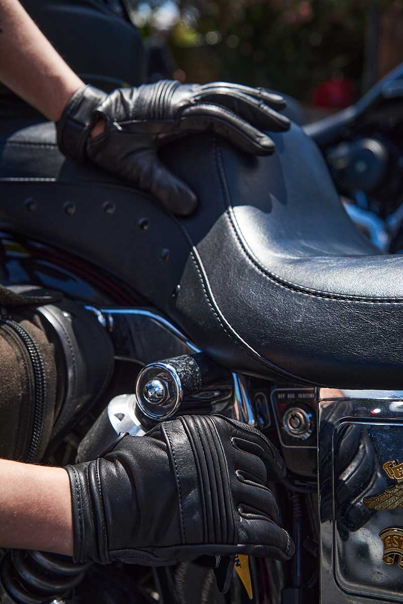 Hot Leathers Plain Black Mechanics Gloves Size Xs