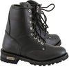 Xelement 2446 Women's 'Vigilant' Black Leather Logger Boots with Inside Zipper