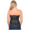 Milwaukee Leather MLL4590 Women's Black Lambskin Leather Zipper Front Corset with Spiked Studs - Milwaukee Leather Womens Leather Corsets