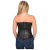 Milwaukee Leather MLL4586 Women's Black Lambskin Leather Zippered Corset with Side Laces