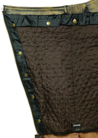 Milwaukee Leather MLM5500 Men's Distressed Brown Four Pocket Thermal Lined Leather Chaps - Milwaukee Leather Mens Leather Chaps
