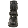 Milwaukee Leather MBM101 Mens Black Lace-Up Engineer Boots with Side Zipper Entry - Milwaukee Leather Mens Boots