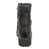Milwaukee Leather MBM101 Mens Black Lace-Up Engineer Boots with Side Zipper Entry - Milwaukee Leather Mens Boots
