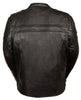 Milwaukee Leather SH1408 Men's Sporty Crossover Vented Black Leather Scooter Jacket with Gun Pocket - Milwaukee Leather Mens Leather Jackets