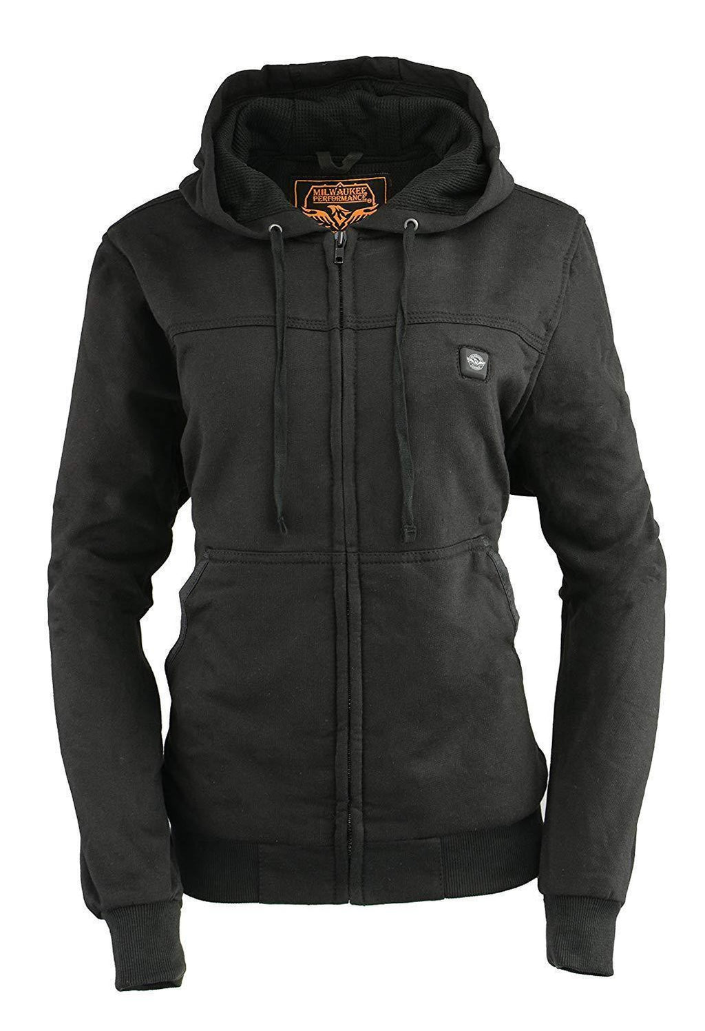 Milwaukee Leather MPL2713SET Women's Black Hoodie with Heating Elements (Battery Pack Included)