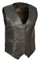 Milwaukee Leather SH1246Z Ladies 'Braided' Black Leather Classic  Zipper Front Vest - Milwaukee Leather Womens Leather Vests