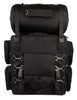 X-680-Bag Motorcycle Large Textile Sissy Bar Travel Bag - Black