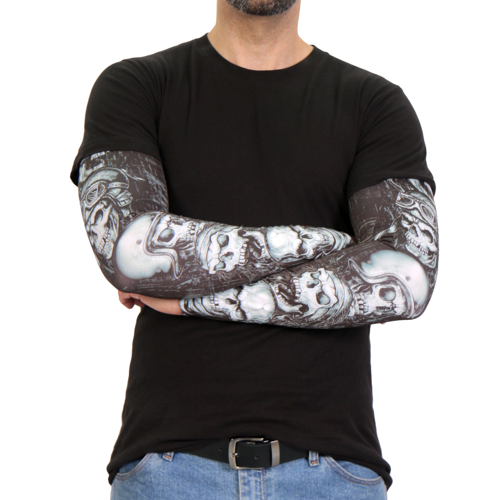 Hot Leathers ARM1004 Five Skulls Arm Sleeve
