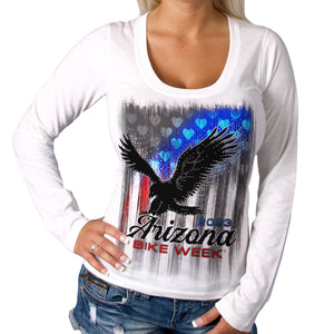 2023 Arizona Bike Week Bling Eagle Ladies Long Sleeve AZL3429