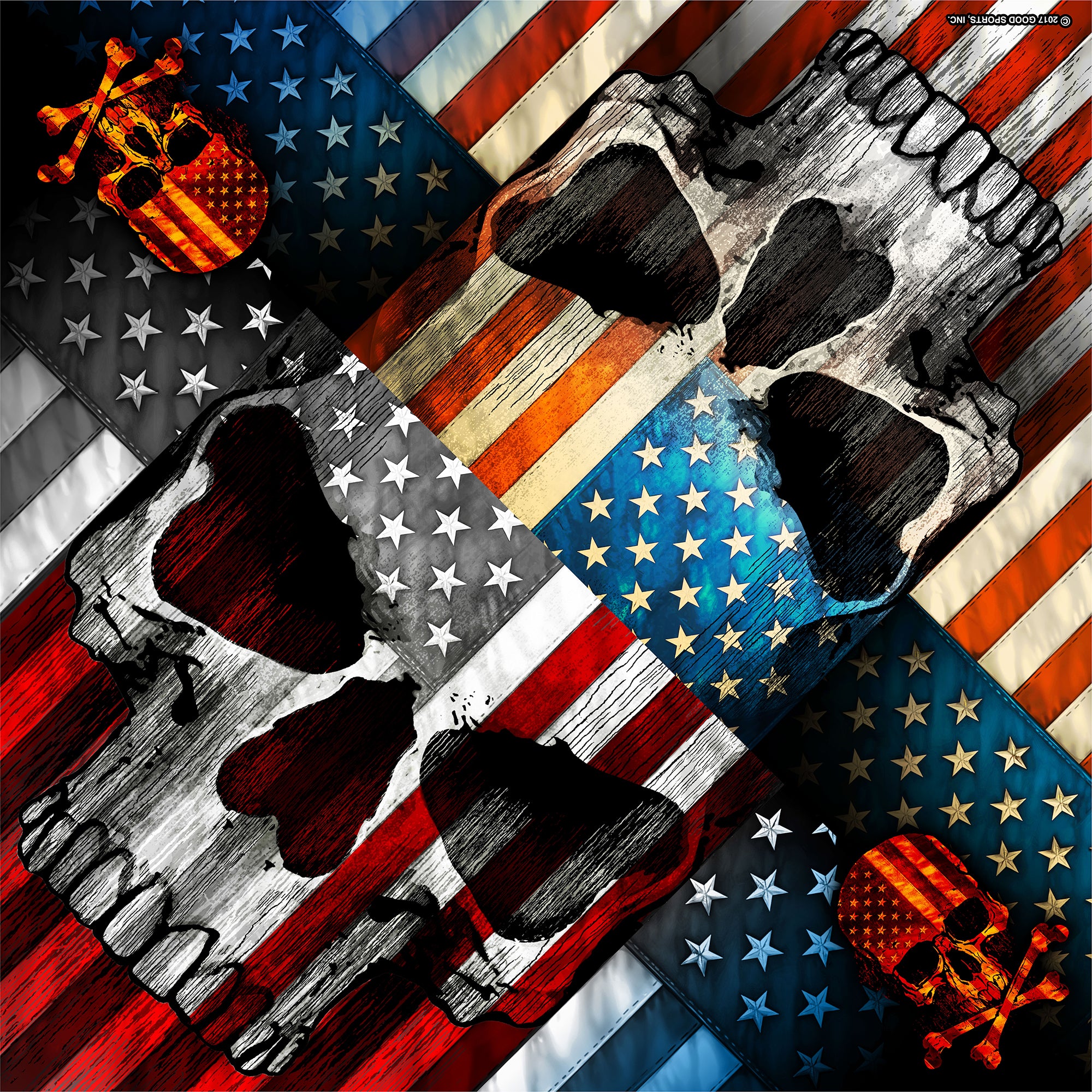 Hot Leathers Patriot Skull Bandana
