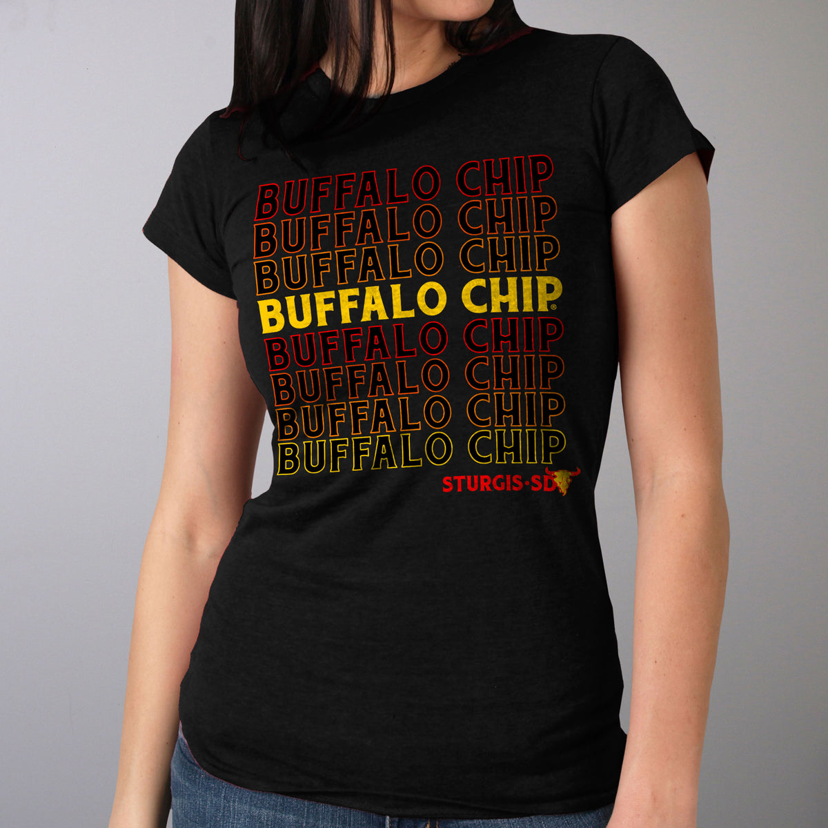 Sturgis Buffalo Chip Motorcycle Rally Ladies T-shirt