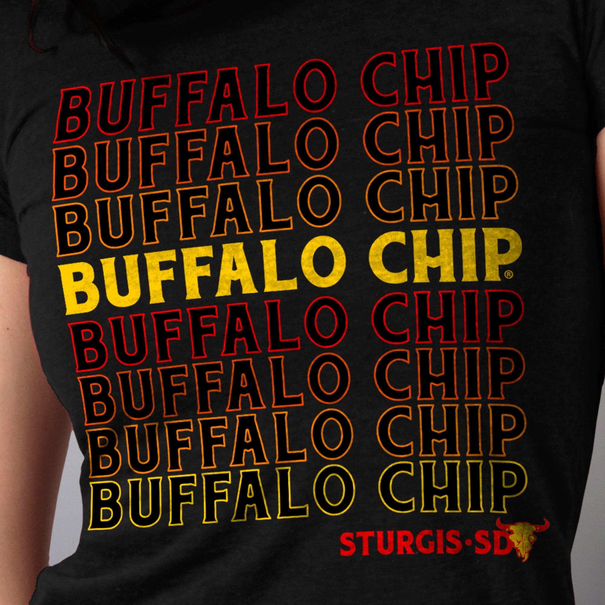 Sturgis Buffalo Chip Motorcycle Rally Ladies T-shirt