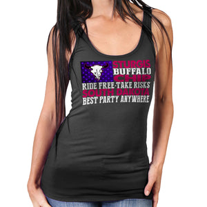 Sturgis Buffalo Chip Best Party Anywhere Ladies Tank Top