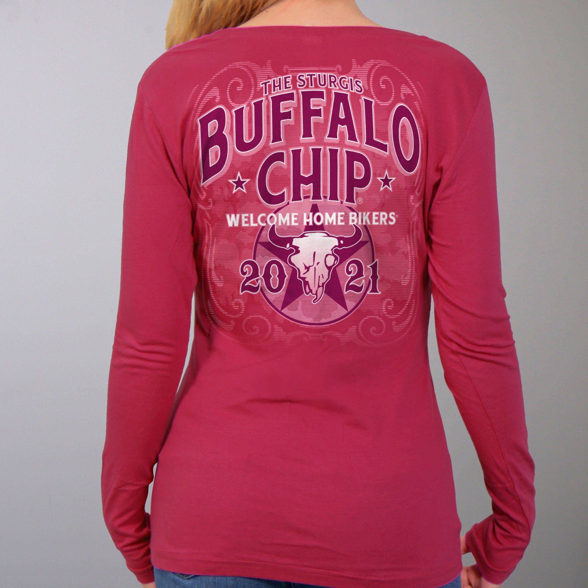 Official 2021 Sturgis Buffalo Chip Star Long Sleeve T-shirt