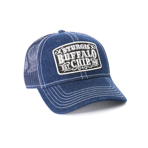 Sturgis Buffalo Chip Blue Denim Ball Cap Hat