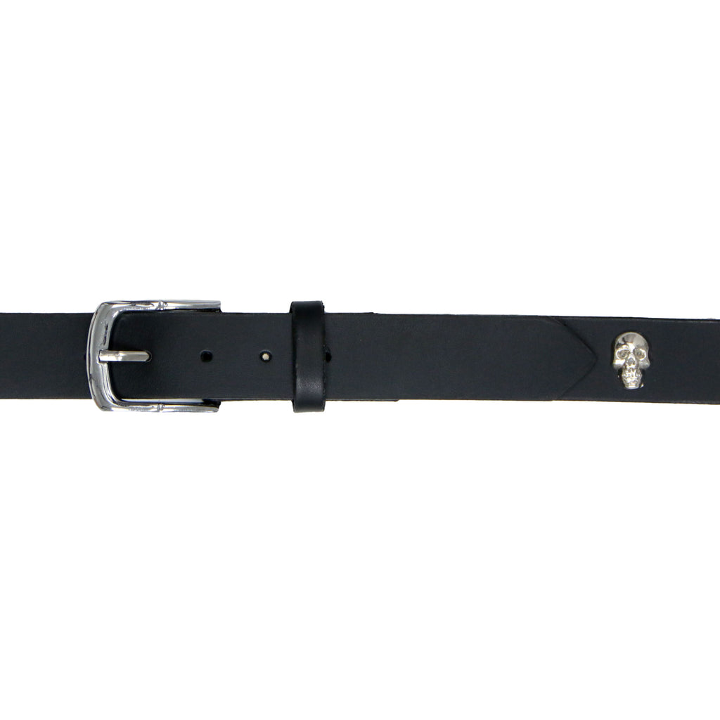 Hot Leathers Full Skull Black Leather Belt BLA1042