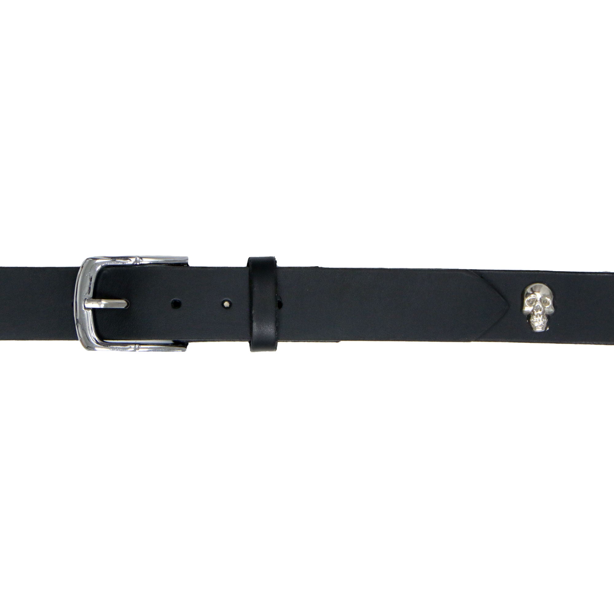 Hot Leathers Full Skull Black Leather Belt BLA1042