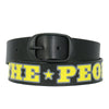 Hot Leathers We The People Black And Yellow Leather Belt BLA1136