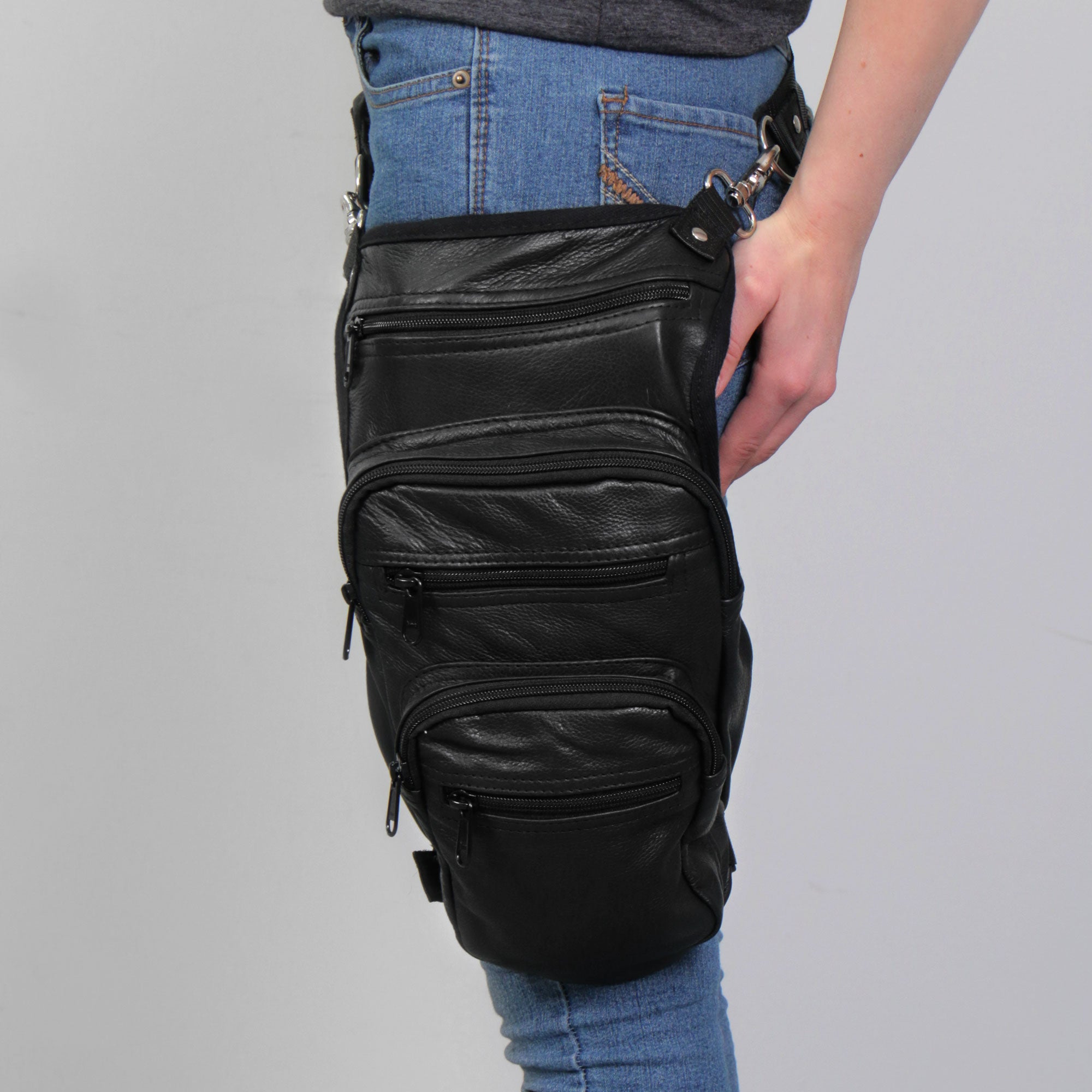 Leather thigh pouch sales